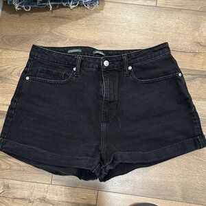 Women’s black jean shorts